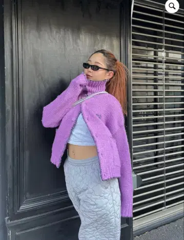 HTH 스티치 스탠드 가디건