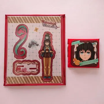 귀멸의 칼날 발렌타인 아크릴 스탠드 캔뱃지 무이치로