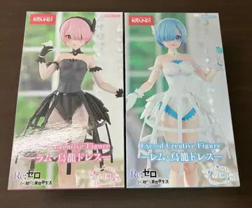 [미개봉] ROUND1 렘 라무 드레스 피규어 2종 세트