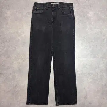 Lee W34 블랙 데님 하의 팬츠 구제 의류 블랙 19687