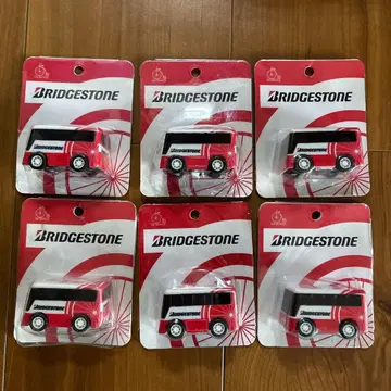 BRIDGESTONE LED PULL BUCK CAR 6개 세트 미니카