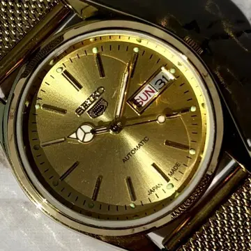 세이코5 오버홀 완료 데이데이트 자동 와인딩 빈티지 70S 골드