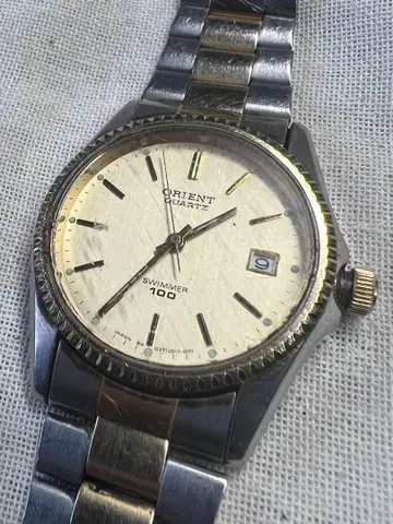 오리엔트 스위머100 쿼츠 정품 브레스 빈티지