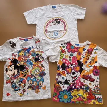 컨디션 최상 도쿄 디즈니 리조트 미키 미니 마우스 컬러풀 T셔츠 s