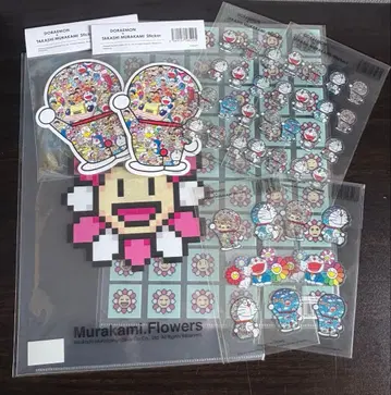 도라에몽 무라카미 다카시 무라카미 도트 플라워 파일 스티커 8개 세트