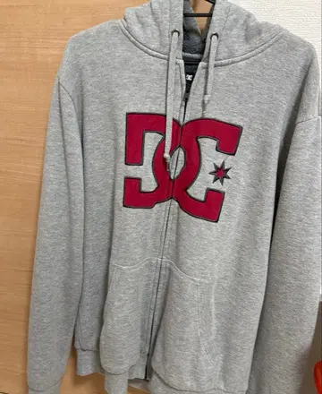 DC 그레이 집업 후드티 빈티지 미국