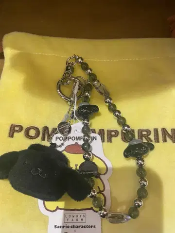 폼폼푸딩 로리즈팜 페이스 키 참 포함 핸들 스트랩