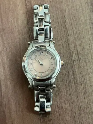 STAR JEWELRY 다이아몬드 포함 핑크 다이얼 스테인리스 손목시계