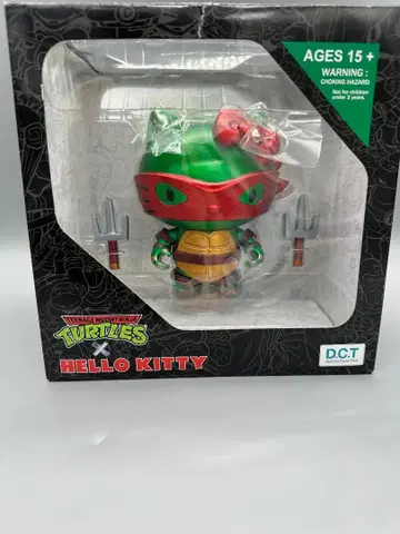 정품 뮤턴트 터틀즈 헬로키티 콜라보 라파엘 피규어