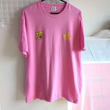 XL 사이즈 기나시 사이클 수베니어 T셔츠 핑크 기나시 노리타케