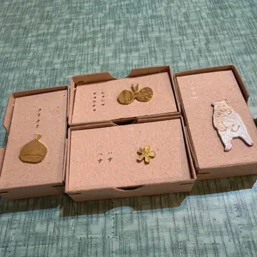 키타노 마리코 시마시마 나비 놋쇠 브로치 하나하나 밤밤 달곰