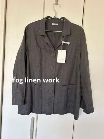 fog linen work 린넨 자켓 차콜 그레이 택 포함