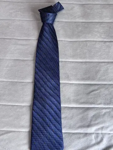 dunhill 네이비 체크 무늬 넥타이