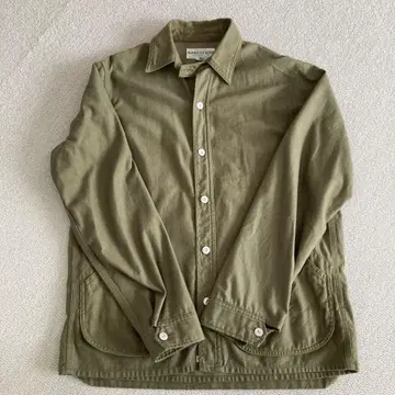 SASSAFRAS 올리브 가드너 긴팔 셔츠 S 사이즈