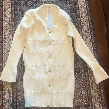 CFCL 플루티드 롱 가디건 화이트