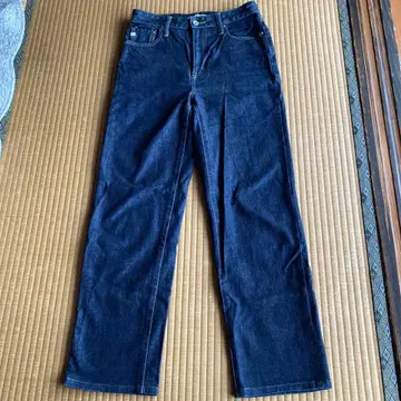 SOMETHING 다크 블루 스트레이트 데님