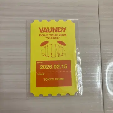 바운디 vaundy vaws 복권 B상 도쿄돔 티켓 카드 2월 15일