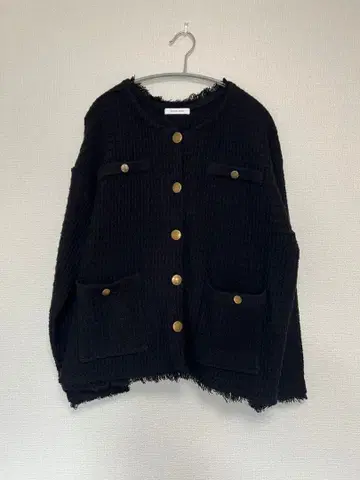 글로벌 워크 트위드 니트 가디건