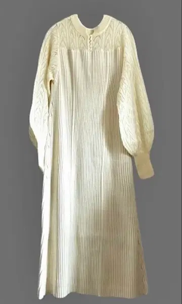 willfully 원피스 레이스 니트 아이보리 프리 사이즈 롱 원피스