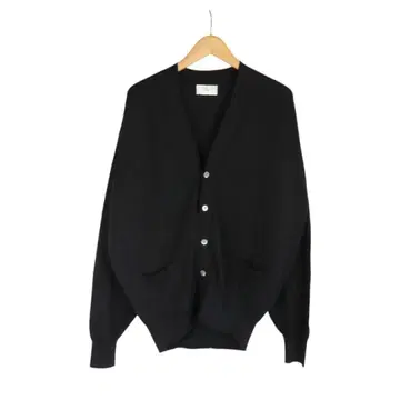HERILL SUVINCOTTON TWIST CARDIGAN BLACK