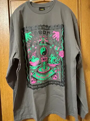 WANIMA 롱T셔츠 그레이 -L 사이즈-