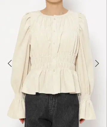 2WAY 셔링 블라우스 롱 슬리브