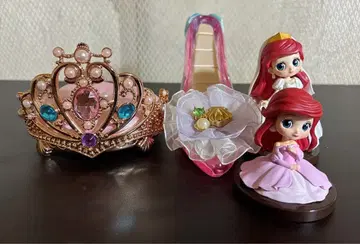 [ 묶음 판매 ] 디즈니 아리엘 반지 필로우 반지 스탠드 피규어 2종