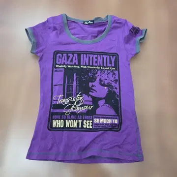 y2k 헤이세이 갸루 페어리 그런지 페어리코어 T셔츠 퍼플