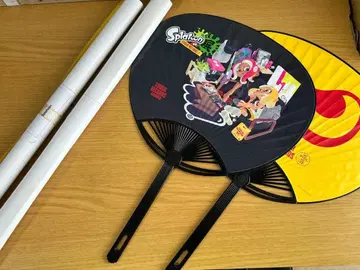 Splatoon전 포스터와 부채 2세트