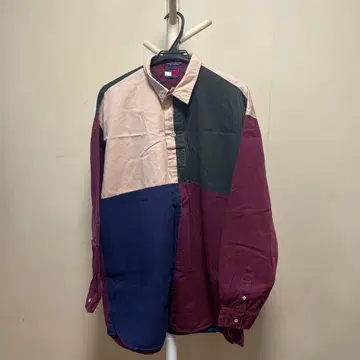 TOMMY HILFIGER 멀티 컬러 롱 슬리브 셔츠 L