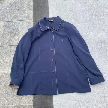 50s 복각 로카빌리 오픈 카라 볼링 셔츠 네이비 L 빈티지풍