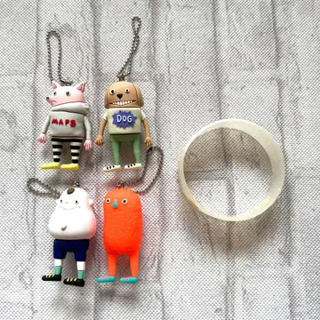 요네즈켄시 굿즈 척추가 오팔이 될 무렵 키링 세트 러버 밴드