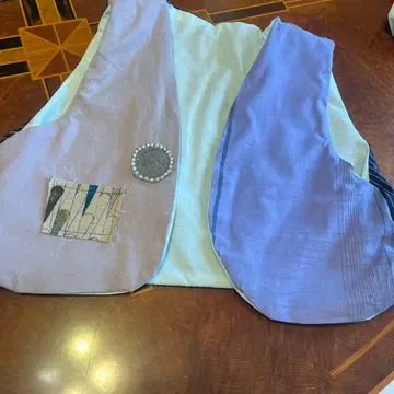 미나 페르호넨 베스트 핸드메이드 컬러풀 면 패치워크 하나뿐인 겉옷 인디고