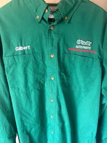 [ 레어 ] 긴팔 워크 셔츠 그린 L