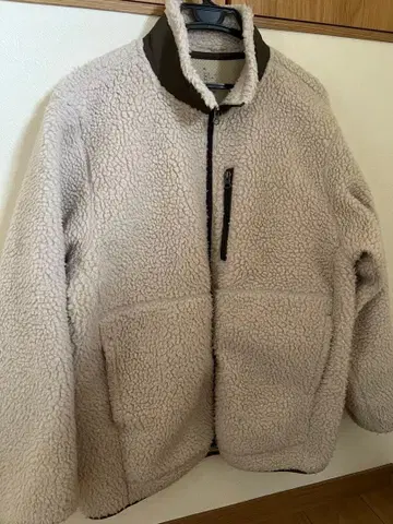 베이지 XL 플리스 자켓