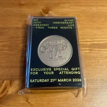 [ 미개봉 ] RIP SLYME 25주년 기념 라이브 기념 메달 0321