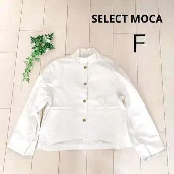 셀렉 모카 스탠드 카라 블루종 F 소매 버튼 얇은 소재 봄/여름