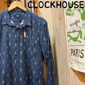 CLOCKHOUSE 패턴 셔츠 XL 구제 의류 (1999)