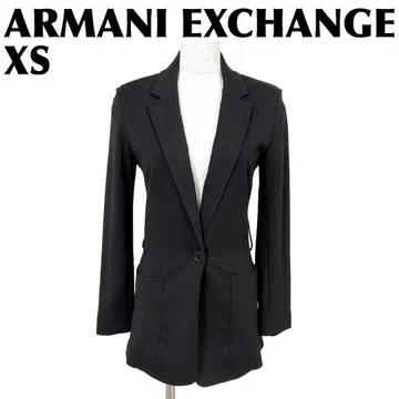 ARMANI EXCHANGE 테일러드 롱 자켓 XS 블랙 무지