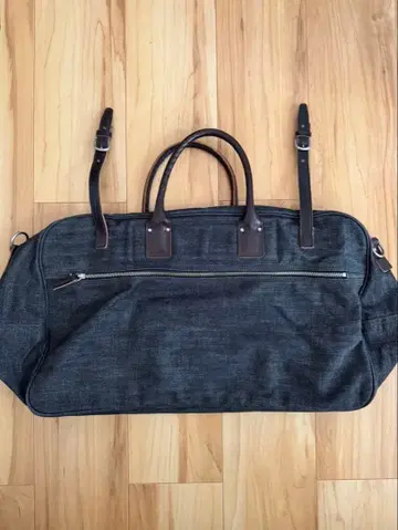 다크 그레이 보스턴 백 데님풍