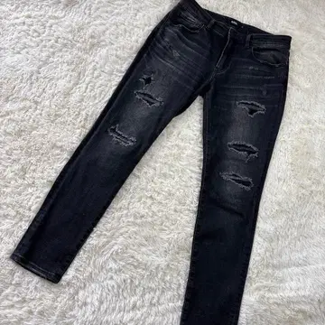 AZUL by MOUSSY 데미지 스키니 데님 XL 그레이 스트레치