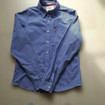 Abercrombie & Fitch 체크 무늬 셔츠 XL 남성용