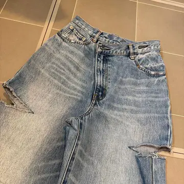 COCODEAL 데미지 데님 라이트 블루