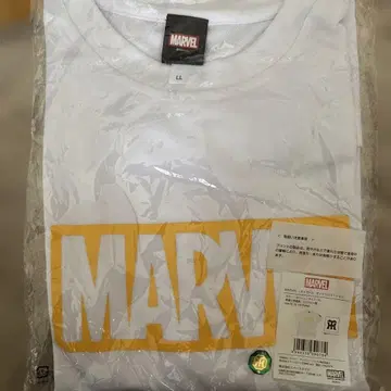 MARVEL 로고 프린트 T셔츠 XL 화이트 한신 타이거즈