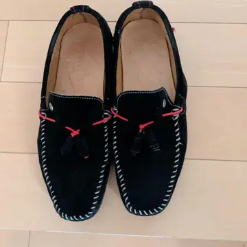 블랙 스웨이드 모카신 로퍼