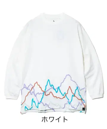 goslowcaravan USA/C 발포 산맥 롱 슬리브 BIGTEE