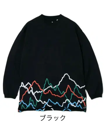 goslowcaravan USA/C 발포 산맥 롱 슬리브 BIGTEE