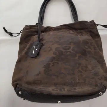 FURLA 레오파드 무늬 천연 가죽 토트백