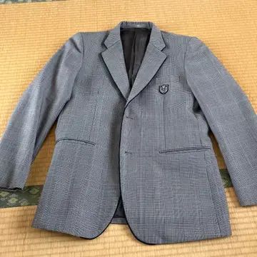 츠다 학원 그레이 체크 무늬 자켓