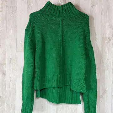 MOUSSY 그린 터틀넥 스웨터